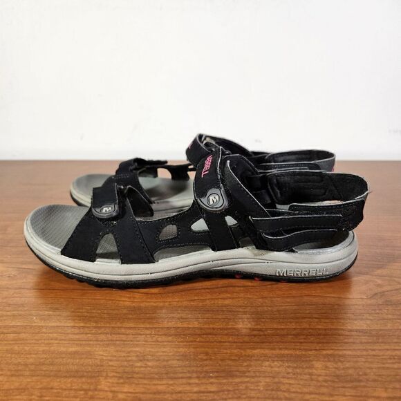 Merrell Cedrus Convertible Hiking Sport Sandals Black Rose Red Womens Size 10 - Picture 1 of 11